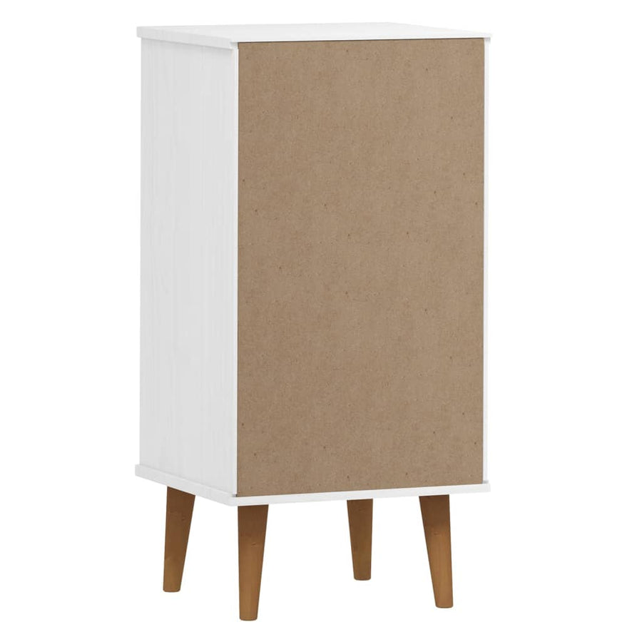 Ladekast Molde 40X35X82 Cm Massief Grenenhout Wit