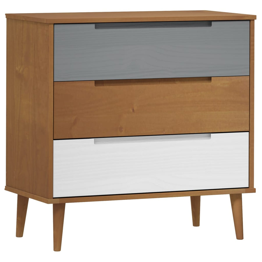 Ladekast Molde 80X40X80 Cm Massief Grenenhout Bruin