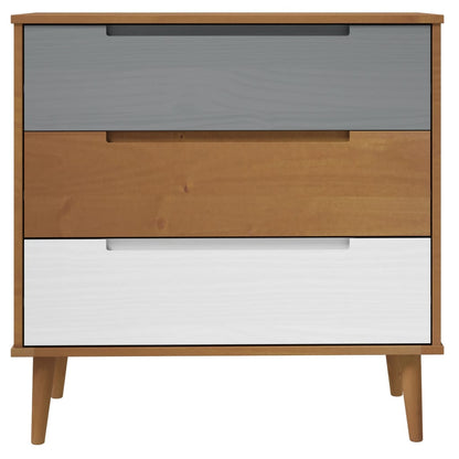 Ladekast Molde 80X40X80 Cm Massief Grenenhout Bruin
