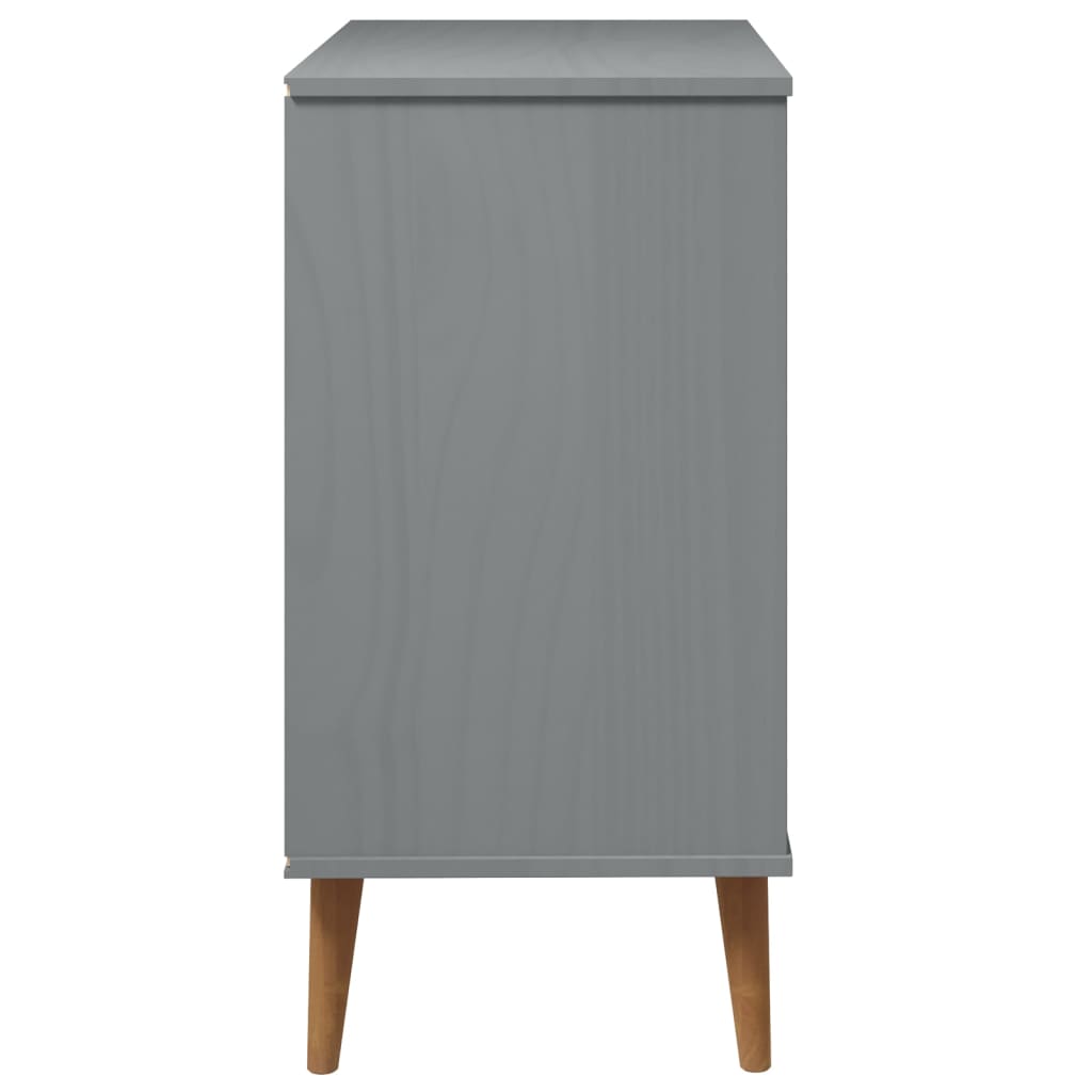 Ladekast Molde 80X40X80 Cm Massief Grenenhout Grijs