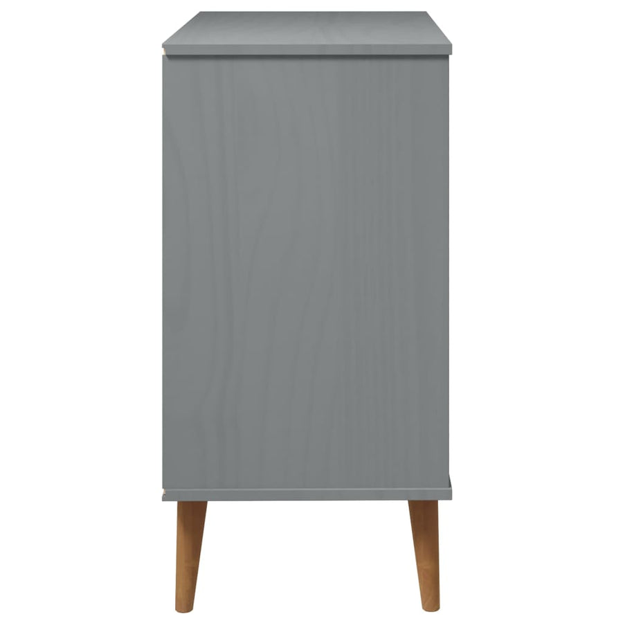 Ladekast Molde 80X40X80 Cm Massief Grenenhout Grijs
