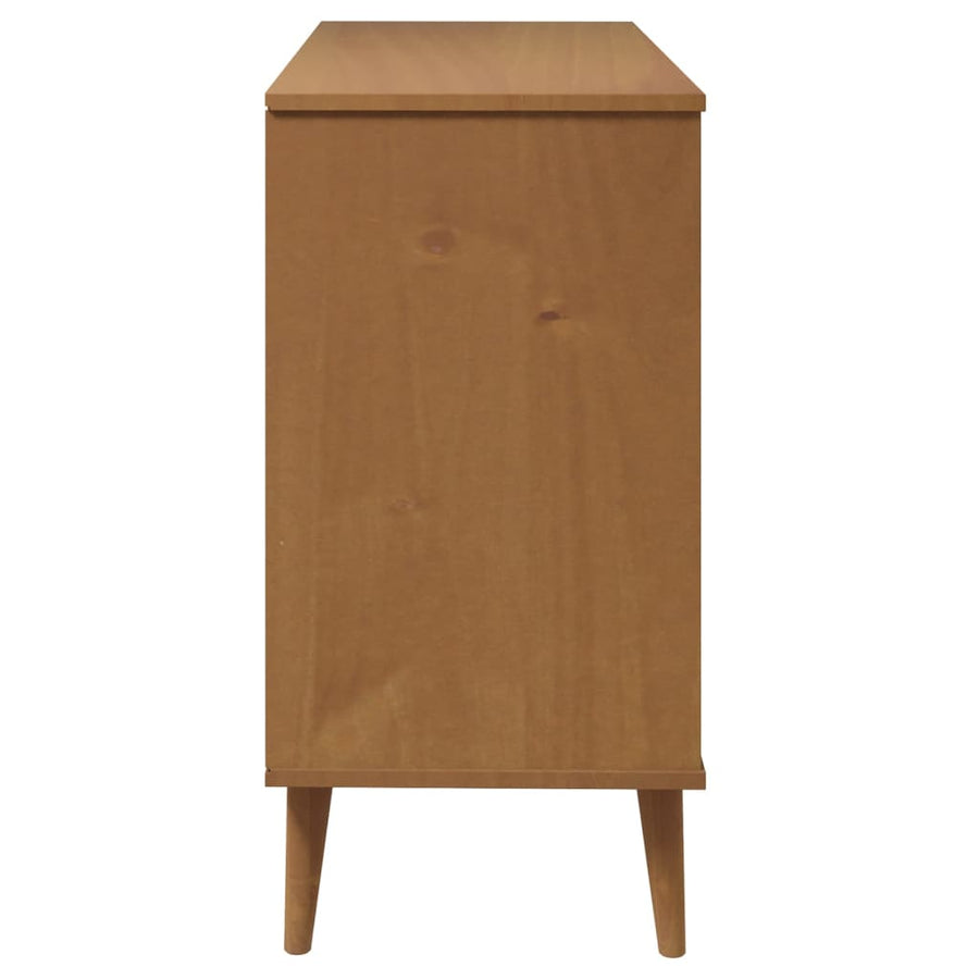 Ladekast Molde 3X40X80 Cm Massief Grenenhout Bruin