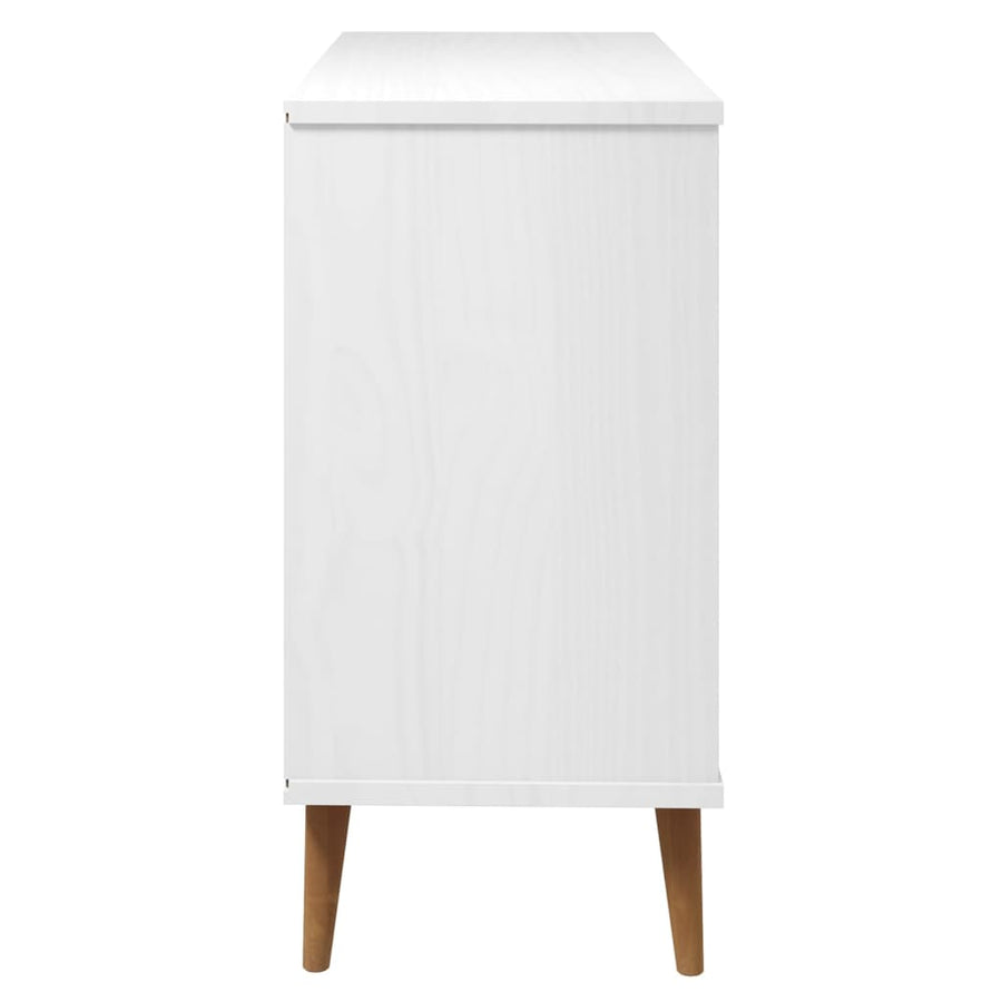 Ladekast Molde 3X40X80 Cm Massief Grenenhout Wit