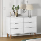 Chest of drawers MOLDE 113x40x80 cm solid pine white