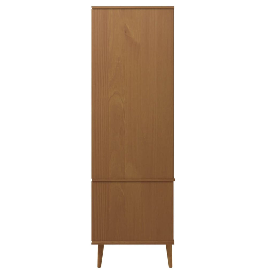 Kledingkast Molde 90X55X175 Cm Massief Grenenhout Bruin