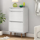 Shoe cabinet MOLDE 59.5x35x103 cm solid pine white