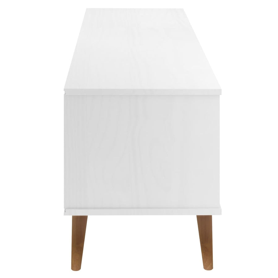 Tv-Meubel Molde 58X40X49 Cm Massief Grenenhout Wit