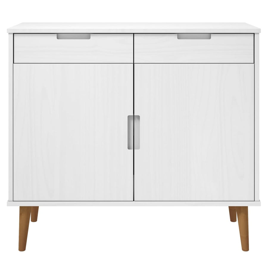 Dressoir Molde 90X40X80 Cm Massief Grenenhout Wit