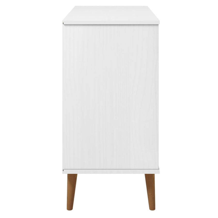 Dressoir Molde 90X40X80 Cm Massief Grenenhout Wit