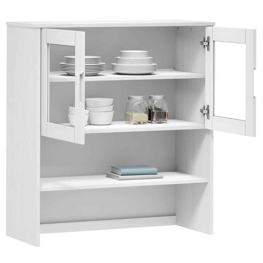 Opzetkast Molde 90X35X100 Cm Massief Grenenhout Wit