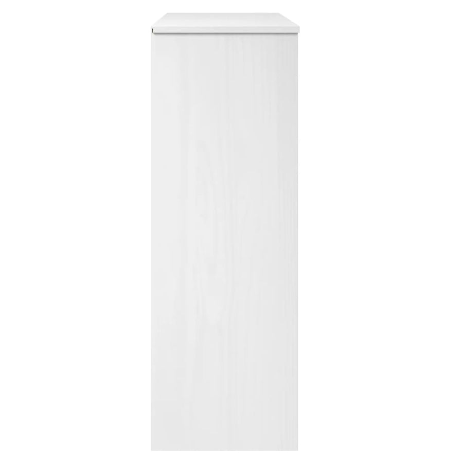 Opzetkast Molde 90X35X100 Cm Massief Grenenhout Wit