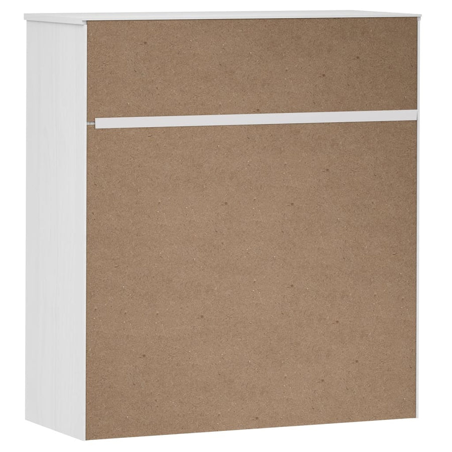 Opzetkast Molde 90X35X100 Cm Massief Grenenhout Wit