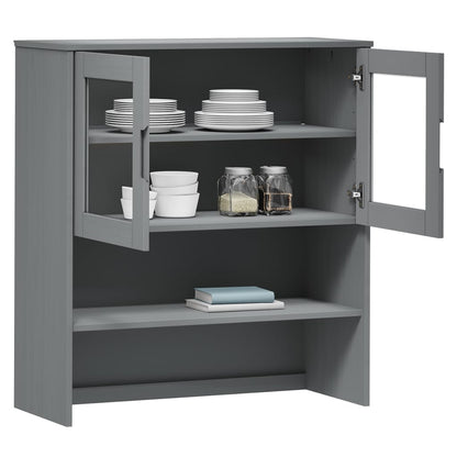Opzetkast Molde 90X35X100 Cm Massief Grenenhout Grijs