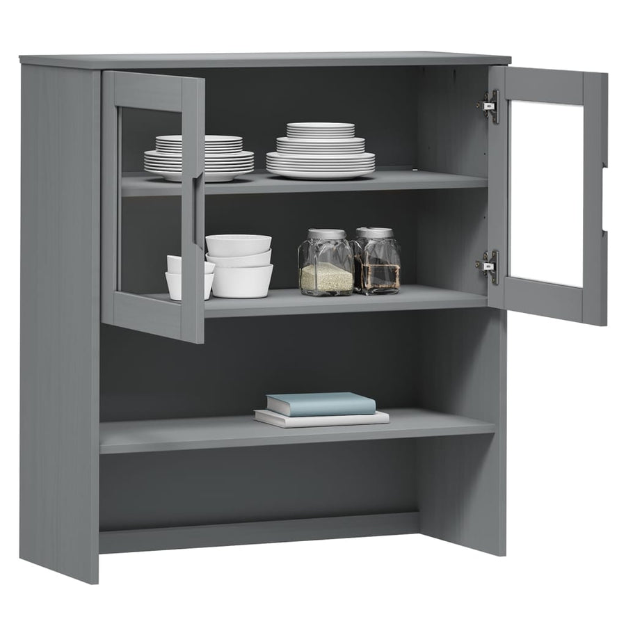 Opzetkast Molde 90X35X100 Cm Massief Grenenhout Grijs