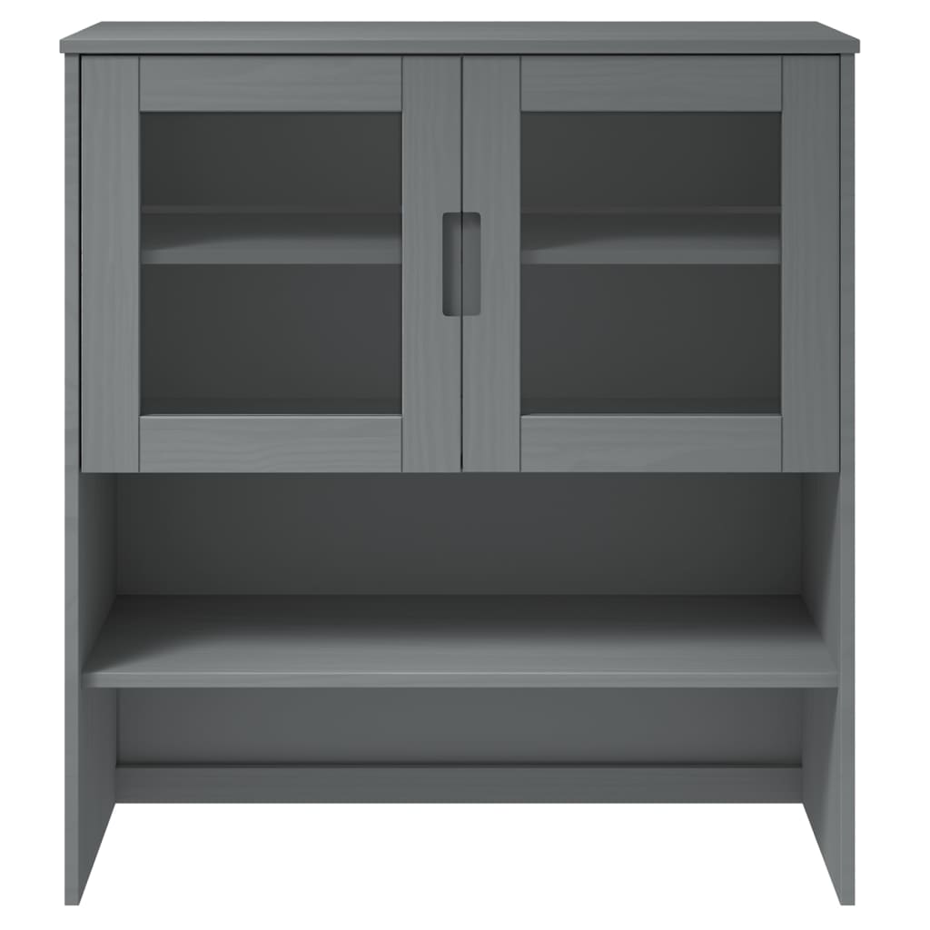 Opzetkast Molde 90X35X100 Cm Massief Grenenhout Grijs