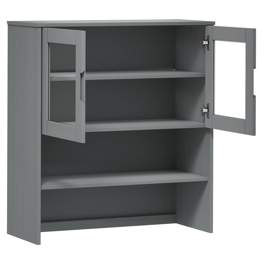 Opzetkast Molde 90X35X100 Cm Massief Grenenhout Grijs