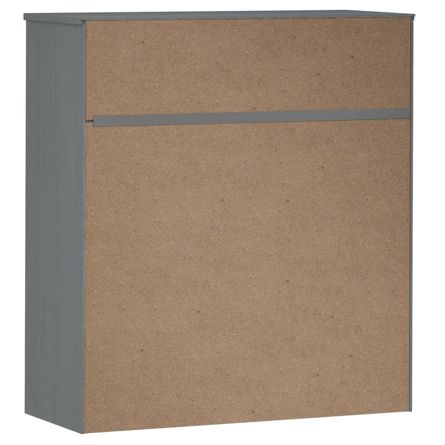 Opzetkast Molde 90X35X100 Cm Massief Grenenhout Grijs