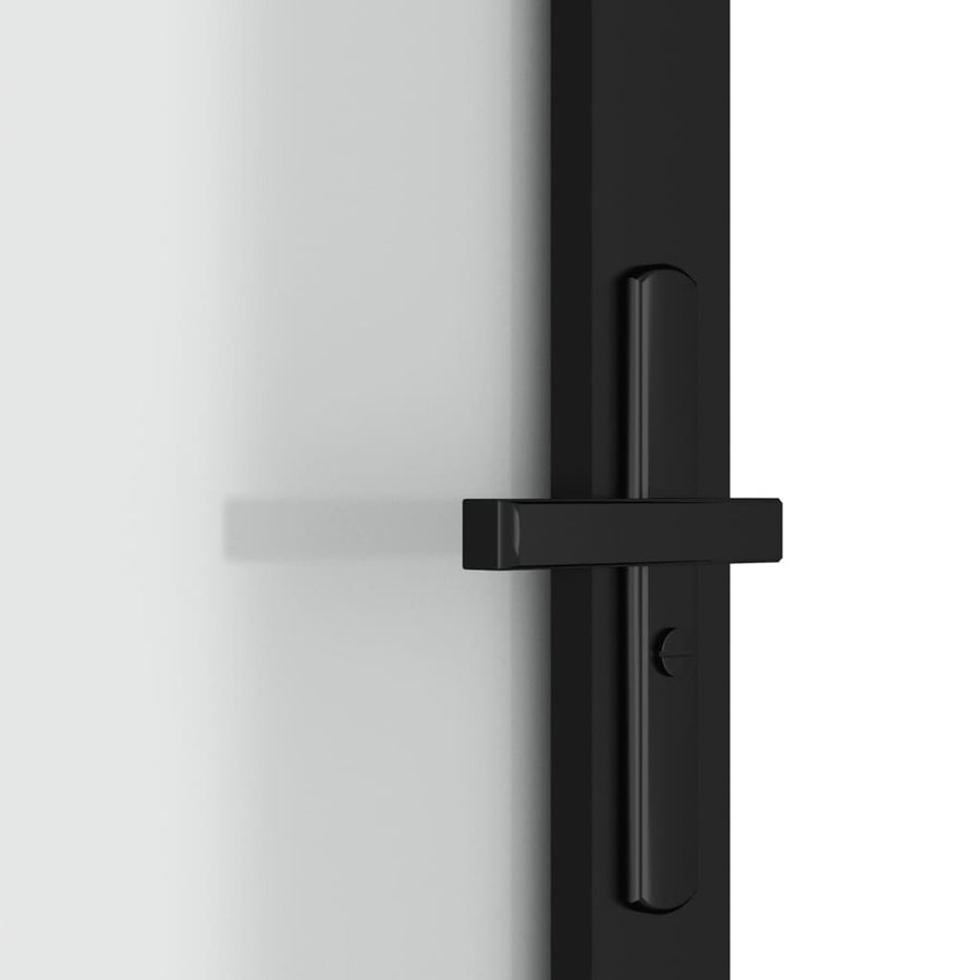 Binnendeur 83X20,5 Cm Glas En Aluminium Zwart En Mat 83 x 201.5 cm 3x2 raster