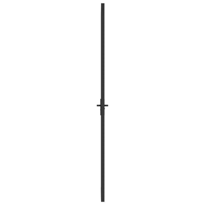 Binnendeur 93x201,5 cm matglas en aluminium zwart 93 x 201.5 cm 3x2 raster