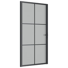 Binnendeur 02,5X20,5 Cm Glas En Aluminium Zwart En Mat 102.5 x 201.5 cm 3x2 raster