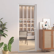 Binnendeur 83x201,5 cm aluminium glas wit