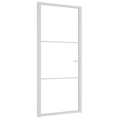 Binnendeur 93X201,5 Cm Esg-Glas En Aluminium Wit