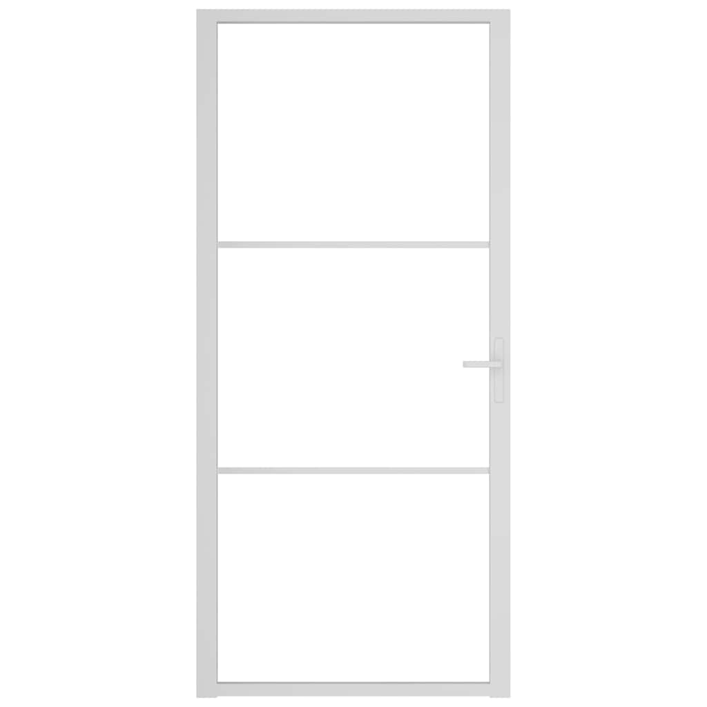 Binnendeur 93X201,5 Cm Esg-Glas En Aluminium Wit