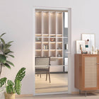 Binnendeur 93x201,5 cm aluminium wit ESG-glas