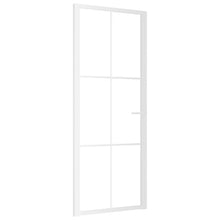 Binnendeur 83X20,5 Cm Esg-Glas En Aluminium Wit En Transparant 83 x 201.5 cm 3x2 raster