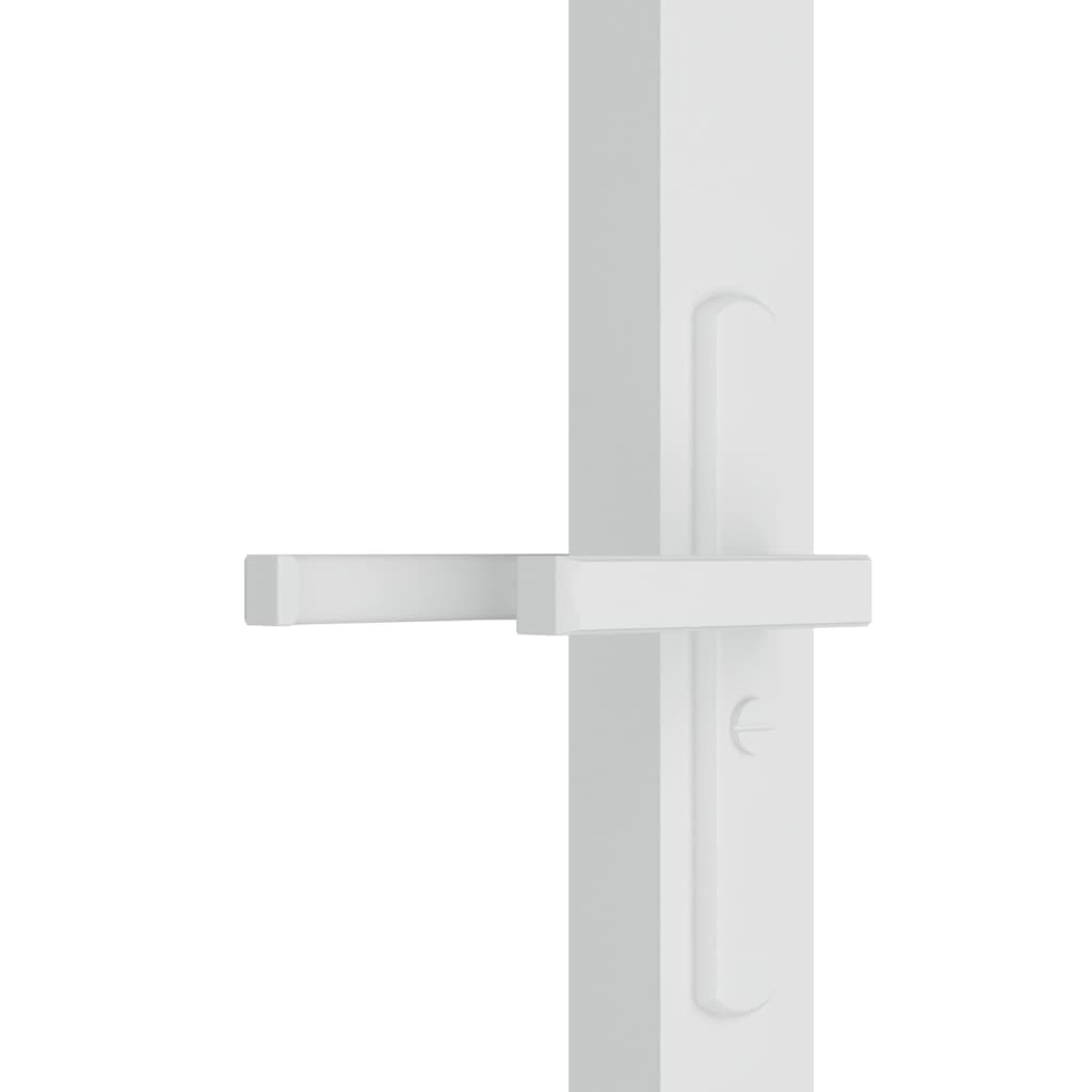 Binnendeur 83X20,5 Cm Esg-Glas En Aluminium Wit En Transparant 83 x 201.5 cm 3x2 raster