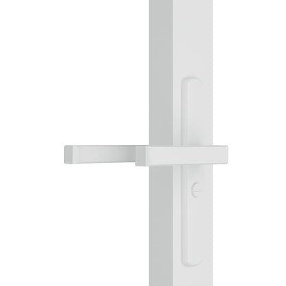 Binnendeur 83X20,5 Cm Esg-Glas En Aluminium Wit En Transparant 83 x 201.5 cm 3x2 raster