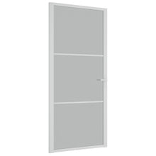 Binnendeur 93X20,5 Cm Glas En Aluminium Wit En Mat 93 x 201.5 cm 2 horizontale stangen