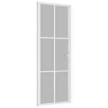 Binnendeur 76X20,5 Cm Glas En Aluminium Wit En Mat 1 76 x 201.5 cm 3x2 raster