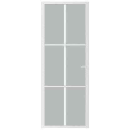 Binnendeur 76X20,5 Cm Glas En Aluminium Wit En Mat 1 76 x 201.5 cm 3x2 raster