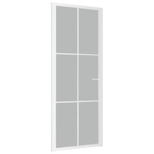 Binnendeur 83X20,5 Cm Glas En Aluminium Wit En Mat 83 x 201.5 cm 3x2 raster