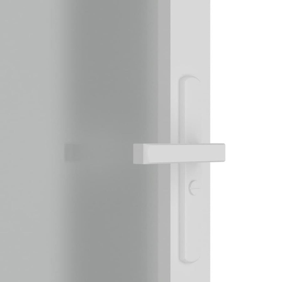 Binnendeur 83X20,5 Cm Glas En Aluminium Wit En Mat 83 x 201.5 cm 3x2 raster