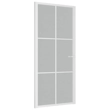 Binnendeur 93x201,5 cm matglas en aluminium wit