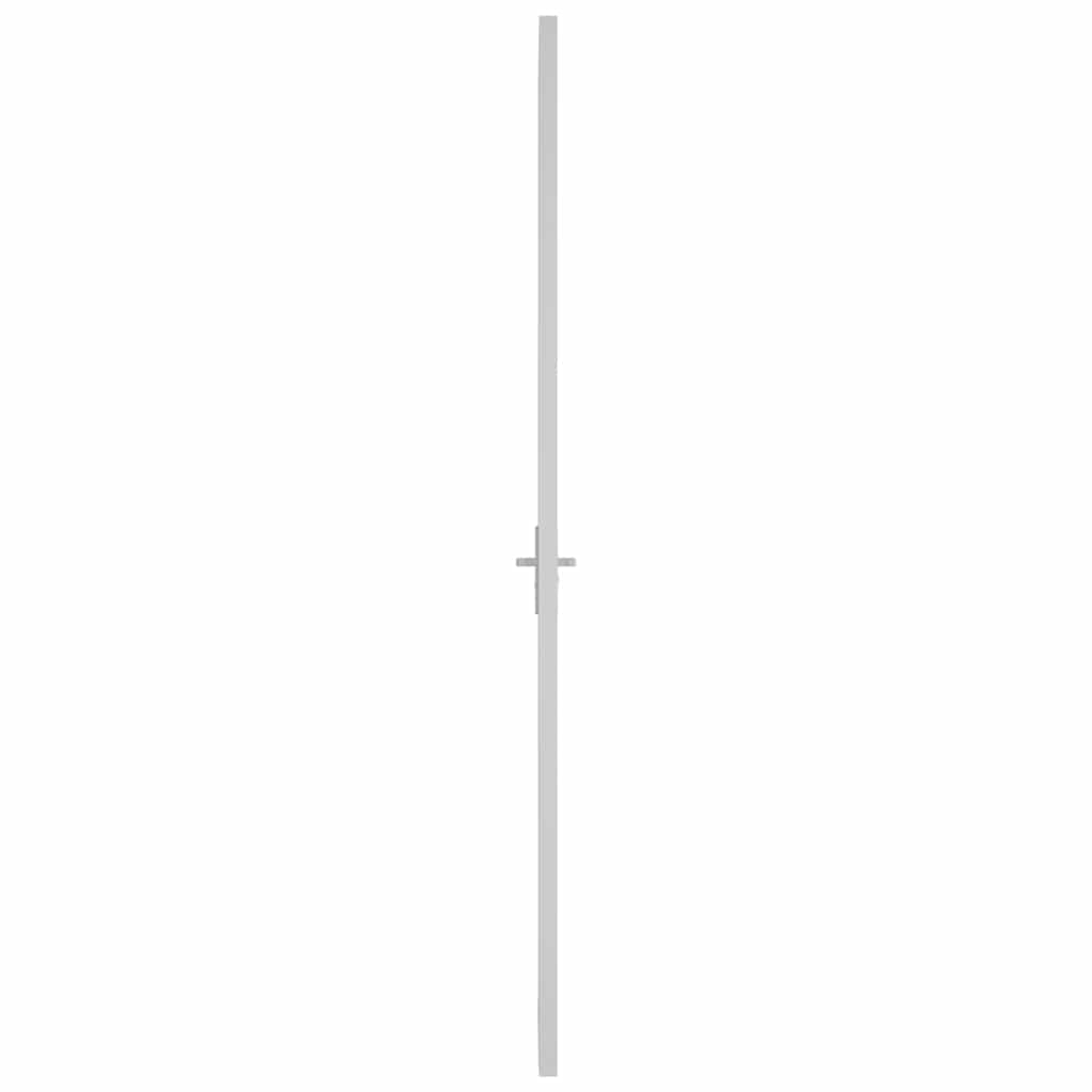 Binnendeur 102,5x201,5 cm matglas en aluminium wit