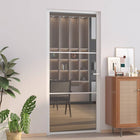 Binnendeur 93x201.5 cm aluminium wit ESG-glas