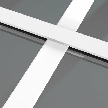 Binnendeur 83X20,5 Cm Esg-Glas En Aluminium Wit En Donkertransparant 83 x 201.5 cm 3x2 raster