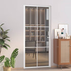Binnendeur 93x201,5 cm ESG-glas aluminium wit