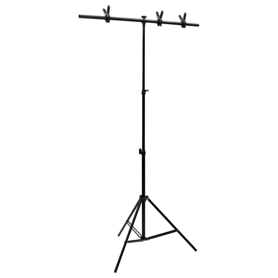 Fotostudioset met lichtset, achtergrondscherm en reflector