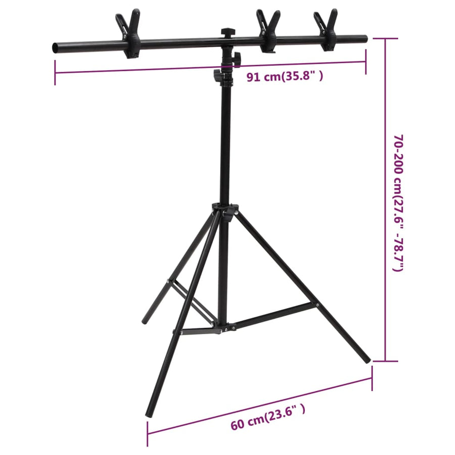 Fotostudioset met lichtset, achtergrondscherm en reflector