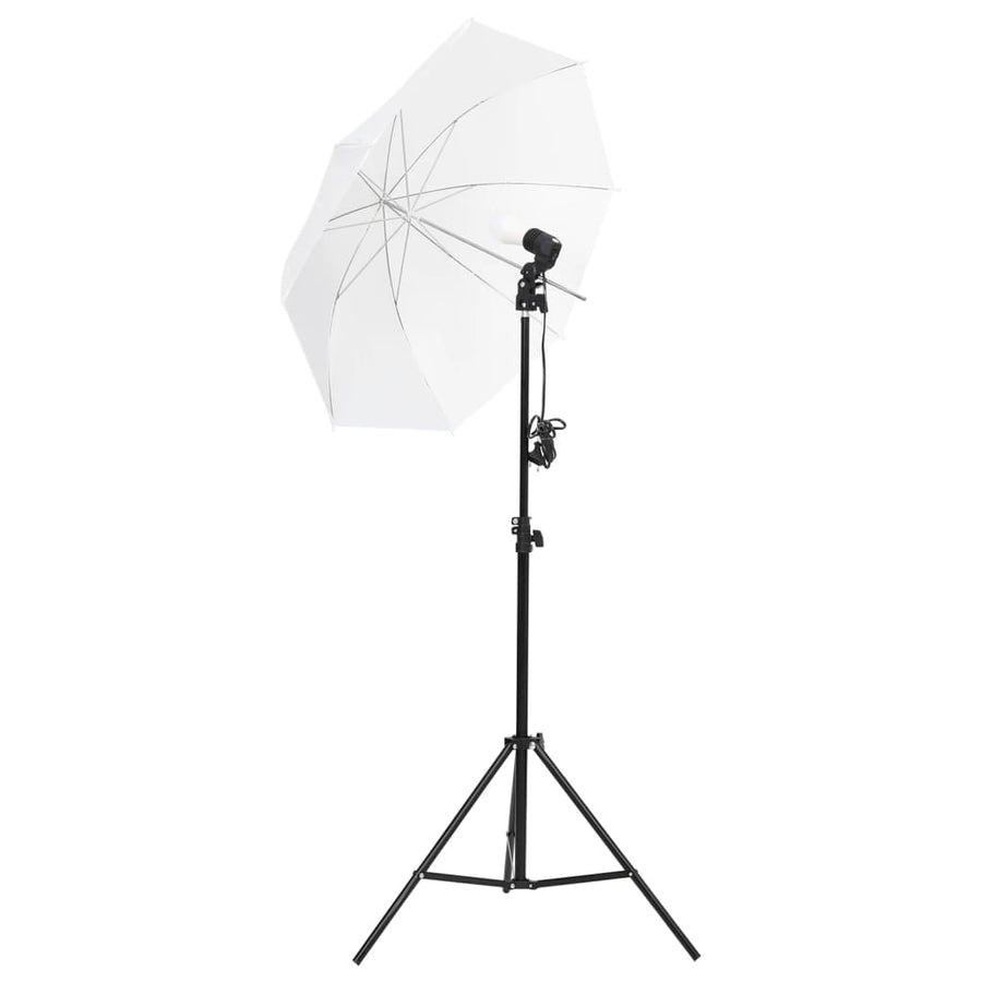 Fotostudioset met verlichtingsset achtergrond en reflector