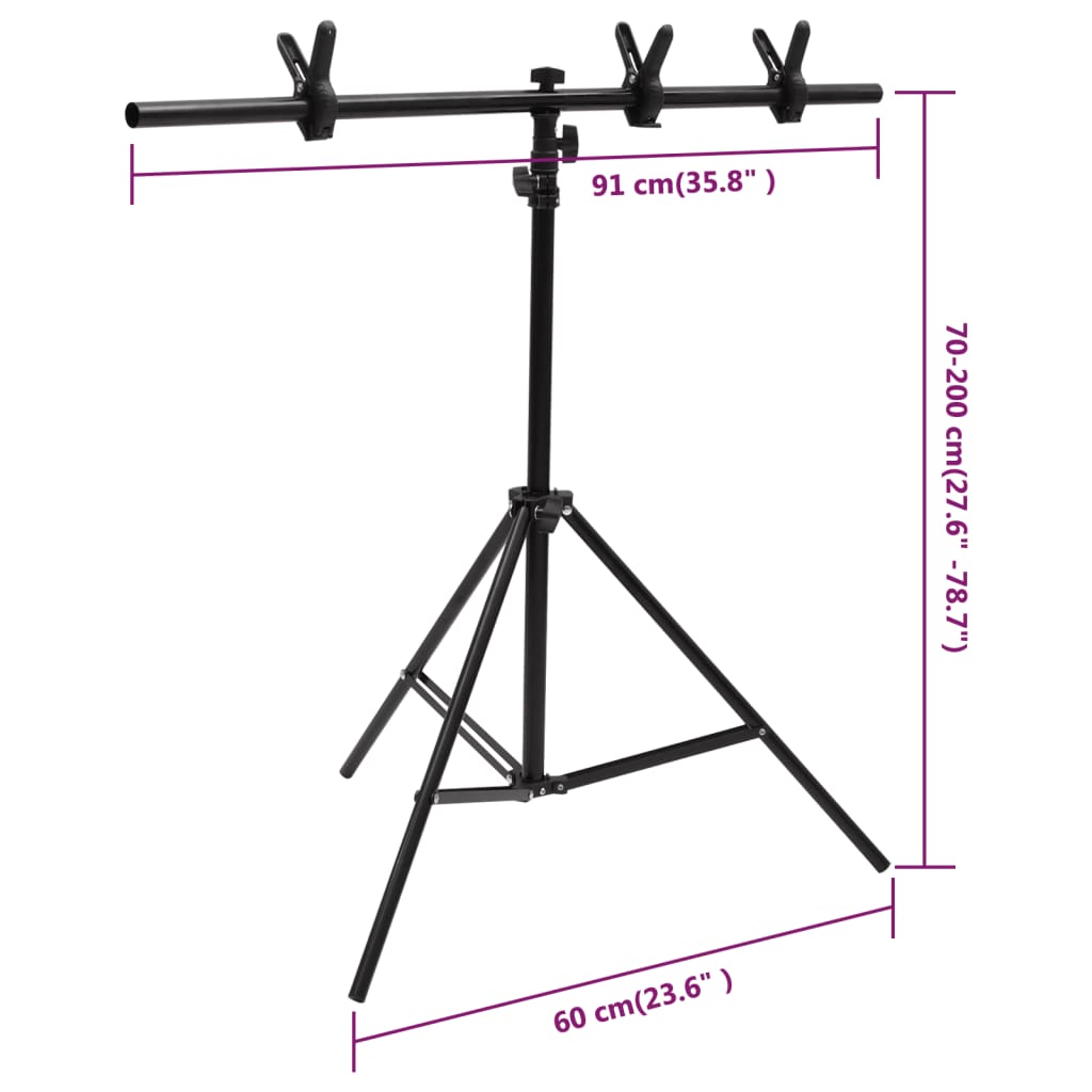 Fotostudioset met verlichtingsset achtergrond en reflector