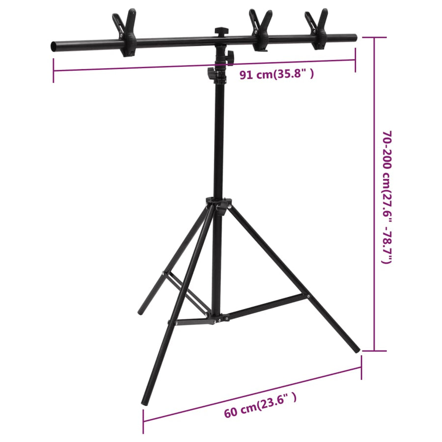 Fotostudioset met verlichtingsset achtergrond en reflector