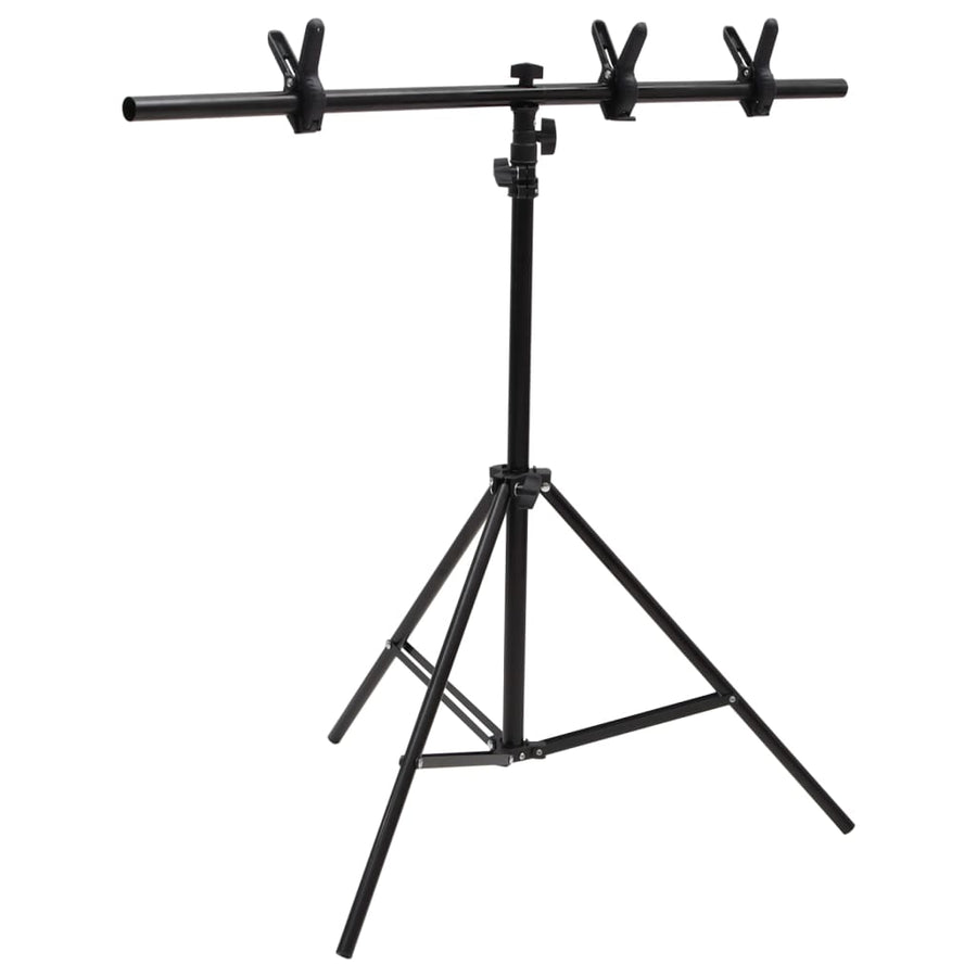 Fotostudioset met lichtset, achtergrondscherm en reflector