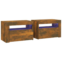 Nachtkastjes 2 St Met Led-Verlichting 60X35X40 Cm Gerookt Eiken