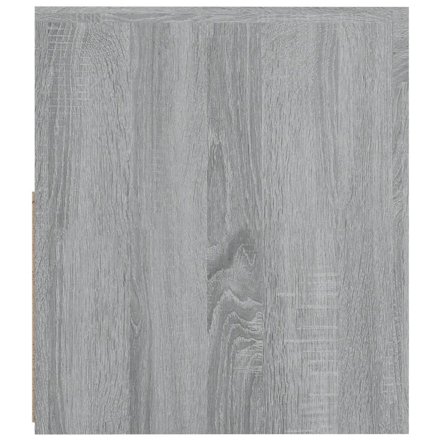 Nachtkastje 2 St Met Led-Verlichting 60X35X40 Cm Grijs Sonoma