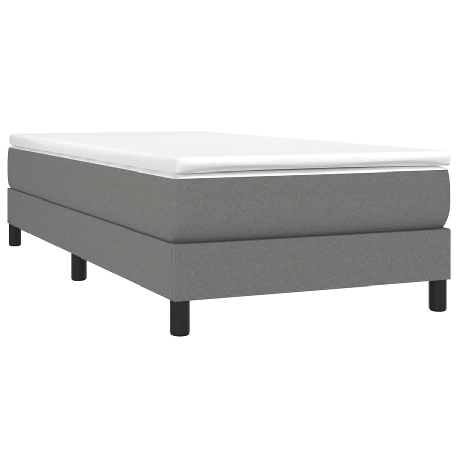Boxspring met matras stof donkergrijs 80x200 cm 80 x 200 cm 25 cm
